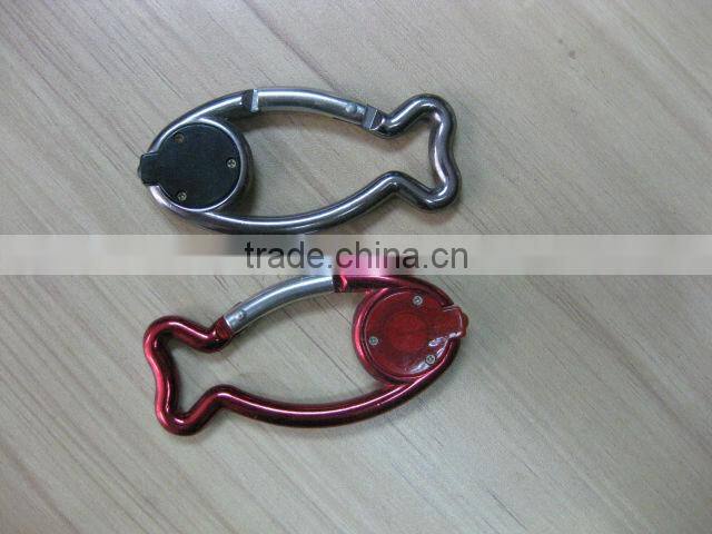 Fish shape ROHS aluminium LED carabiner
