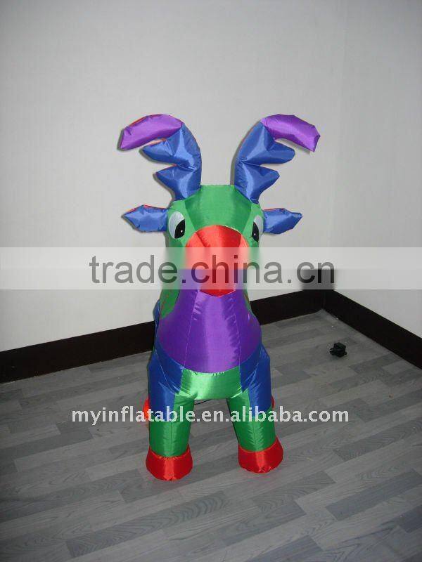 inflatable santa and reindeer