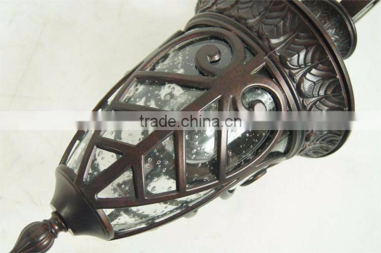 Wholesale clear seedy glass IP44 aluminum street light lamp