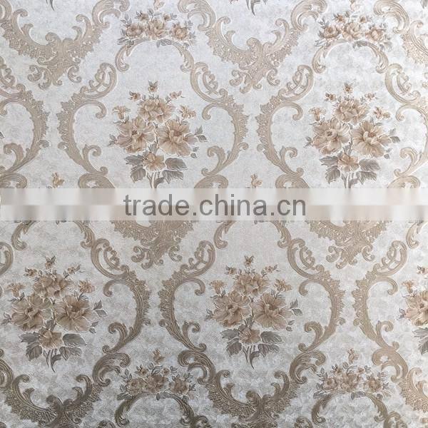 colorful flowers garden style vinyl wallpaper