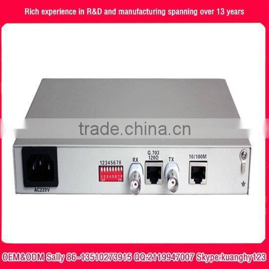 8E1 to Ethernet 10/100 Base-T Interface/ Protocol converter 220VAC and -48VDC Dual power supply OEM&ODM factory