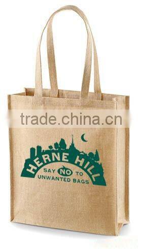 Graet!!! Eco-friendly shopping handle jute bag wholesale