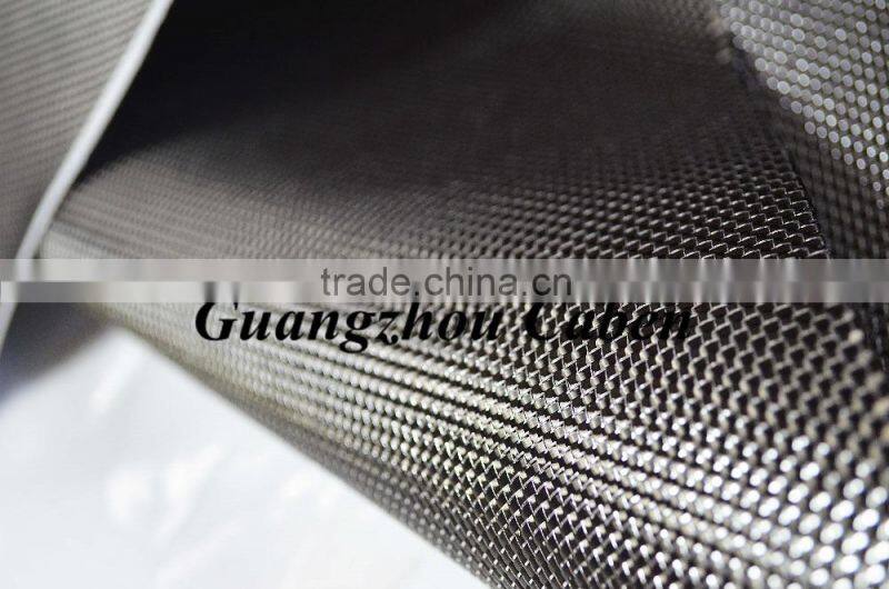 3K plain carbon fiber woven fabric mixed Silver metallic yarn carbon fiber cloth roll
