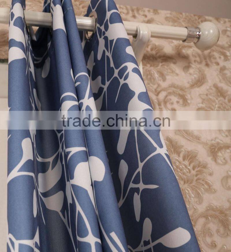 T/C Polyester and Cotton Freehand Drawing Flower Printed Curtain Panel Drapes Drapery