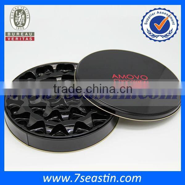 Food grade round metal pizza tin boxes