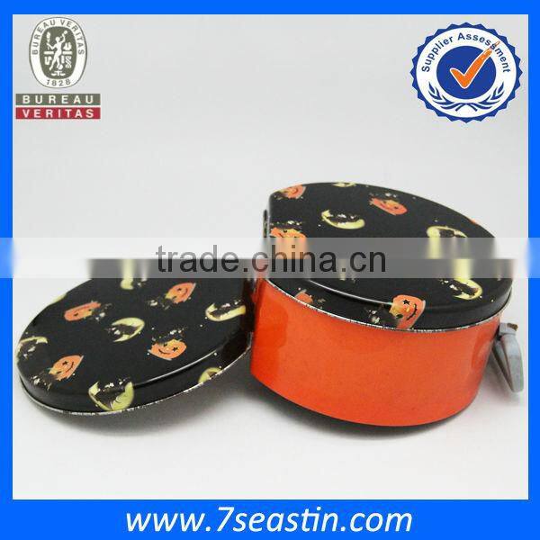 Colorful Christmas Gift Metal Tin Box Lunch Tin Box With Handle For Children Gift