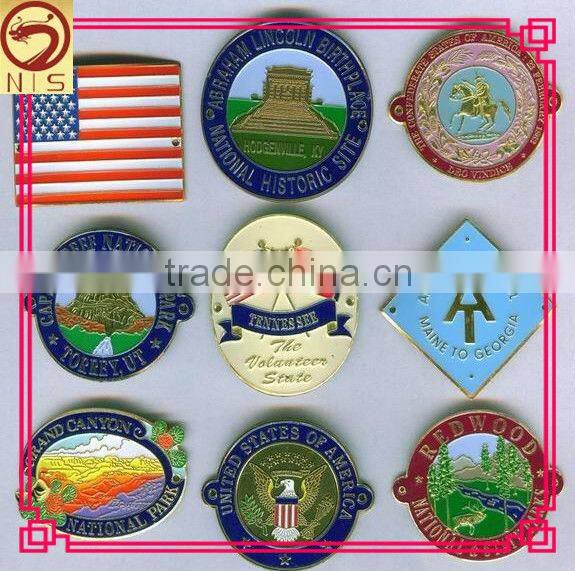 cheapest souvenir gift badge/custom logo metal pin badge