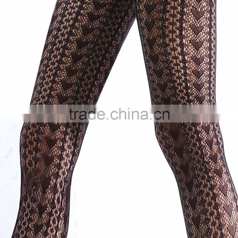 Taiwan Manufacturer Heart String Glitter Pantyhose
