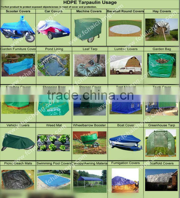Blue and white striped HDPE tarpaulin plastic cover sheet lona