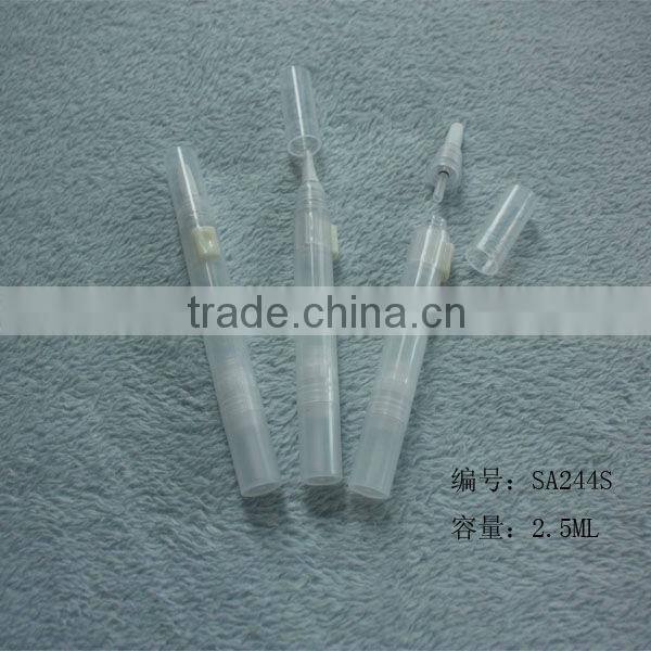 SA244S---2.5ml Private label teeth whitening pens/Cosmetic Pen with sponge applicator/ click pen