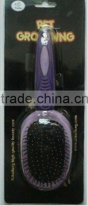 soft rubber handle medium large dog grooming brush