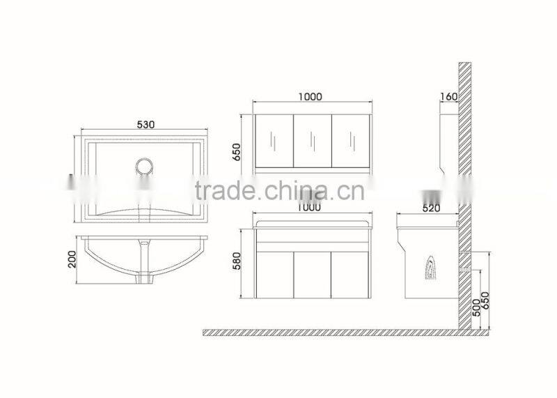 CRW GSP8708 Country Style Double Sink Bathroom Vanity