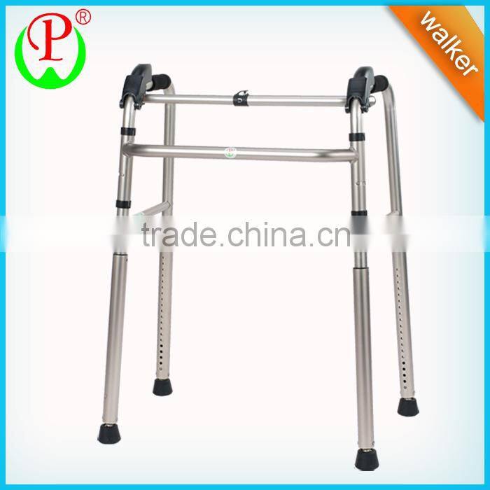 Factory direct sale aluminum one button folding elderly walker