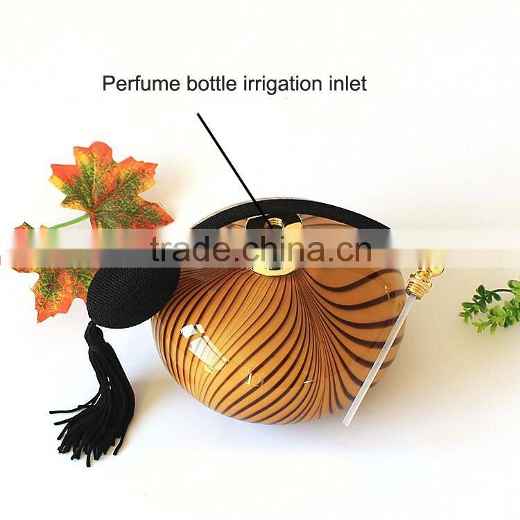 300ml Handmade Luxury Modern Leopard Print Art Cased Glass Perfume Bottle / Empty Airbag Scent Bottle