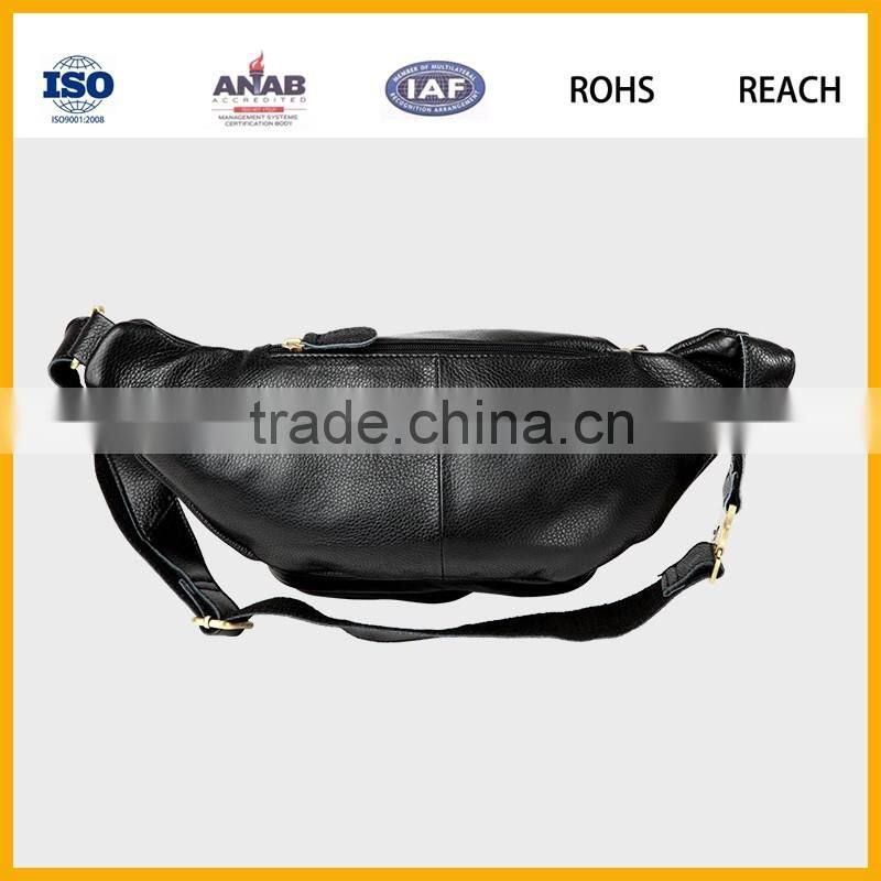 Promotional PU High Quality Elegant Multilayer Waist Bag for Man and Women