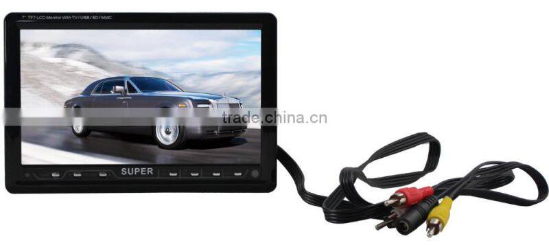 7 Inch TFT LCD Car Monitor With Stand Along and Remote Control