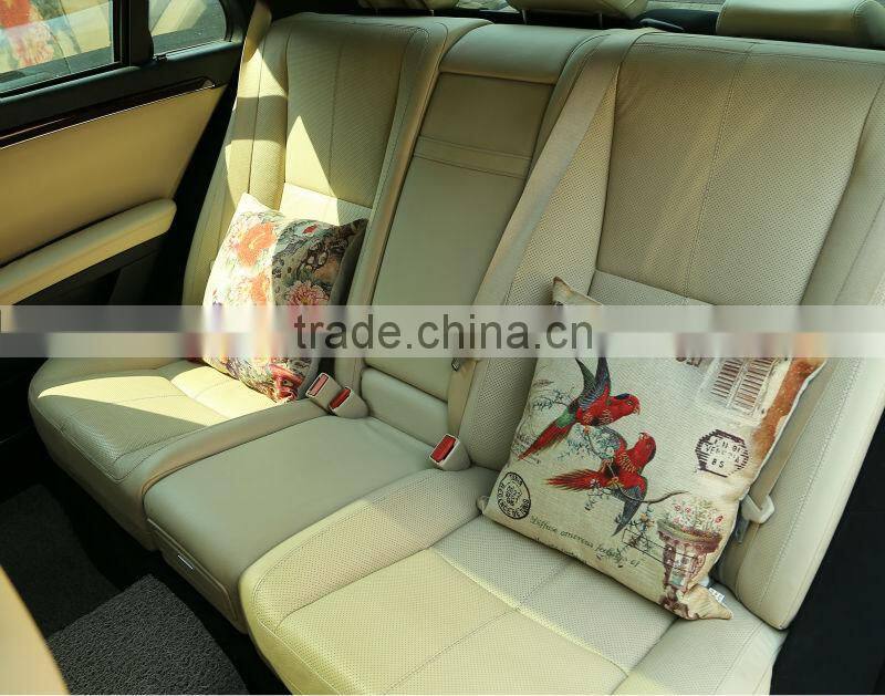 Custom printing accept nature linen material car seat cushion
