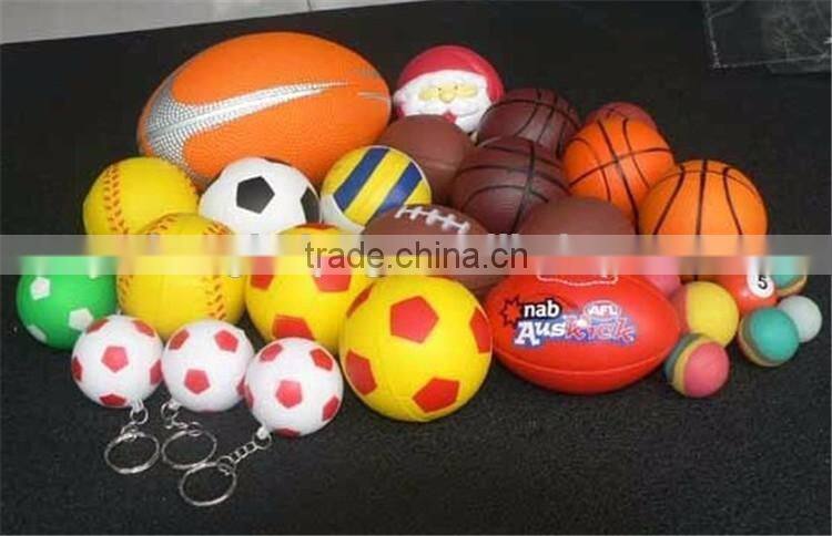 Hot selling printed cheap football shape PU foam stress ball for promotion