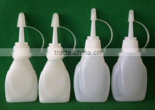 Cheap popular 3ml,17ml HDPE empty plastic Super Glue Bottle made in China