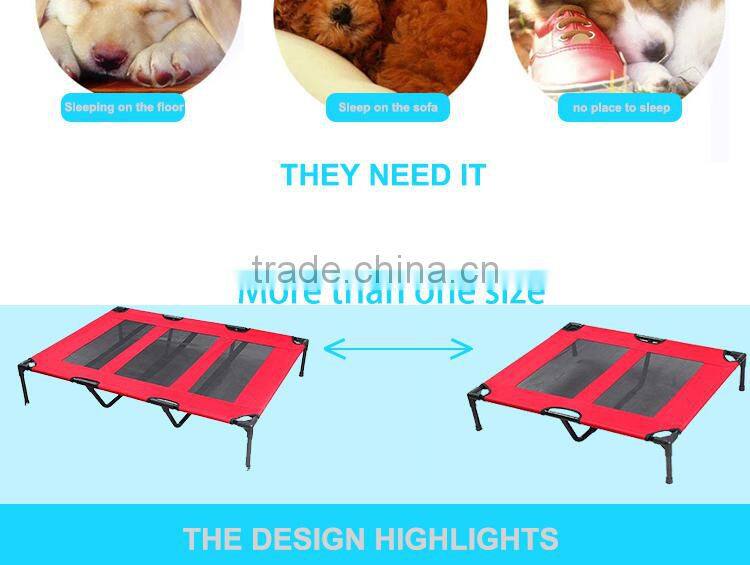 Outdoor durable metal frame elevated dog bed/orthopedic dog bed/raised dog bed pet