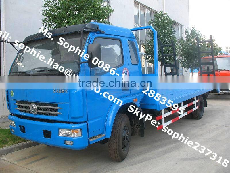 4*2 Dongfeng Jingka 7ton Small Flat Bed Truck,excavator carrying truck