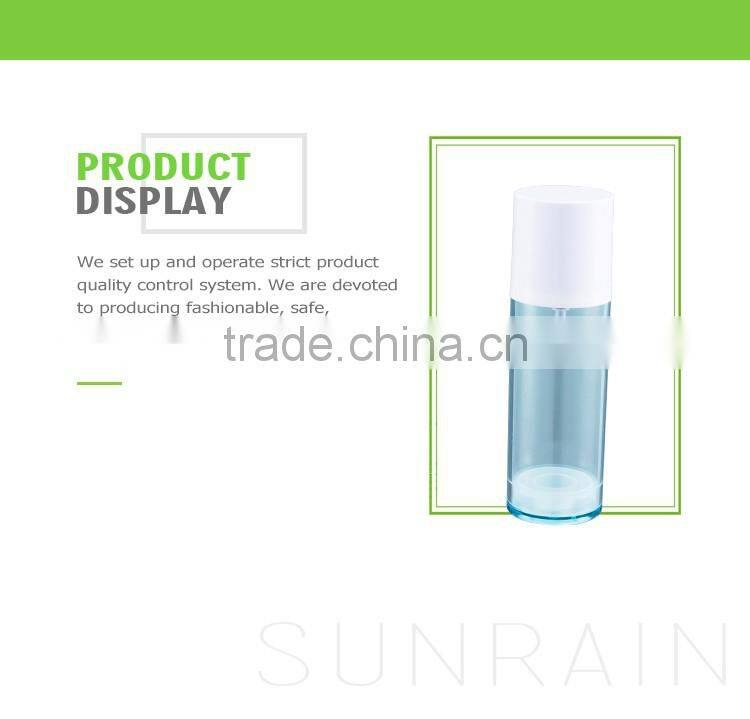 High capacity new products different size clear airless cosmetic spray bottles