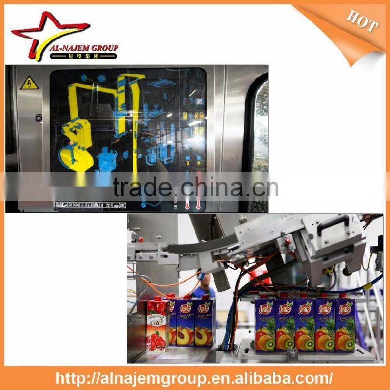 line for filling of juices , milk and other liquids, capacity 4.500 bph