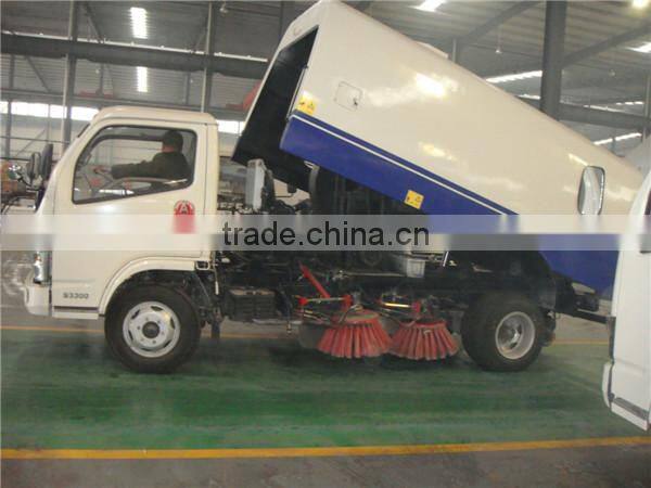 small diesel street sweeper truck with roller brush