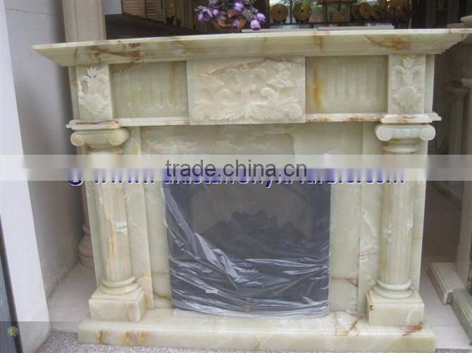 BEAUTIFUL MULTI GREEN ONYX FIREPLACES
