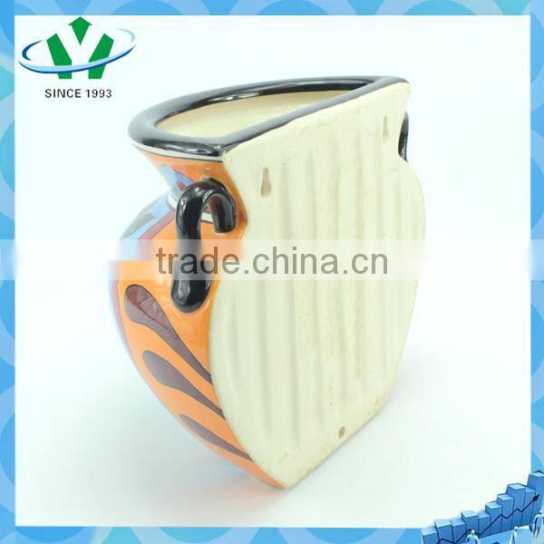 YSfp0010 Handprint antique flower pot with colorful designs