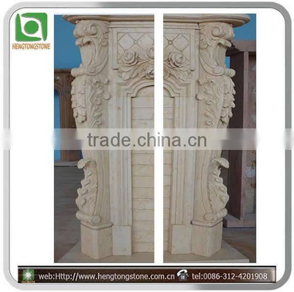 Quyang factory fireplace mantel marble