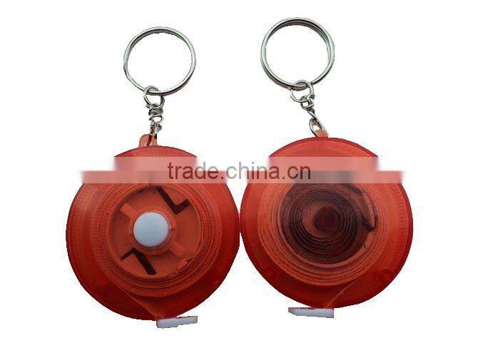 Design tape measure keychain with mouse shape