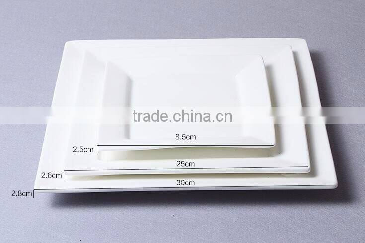 High quality ceramic white dining plate sets