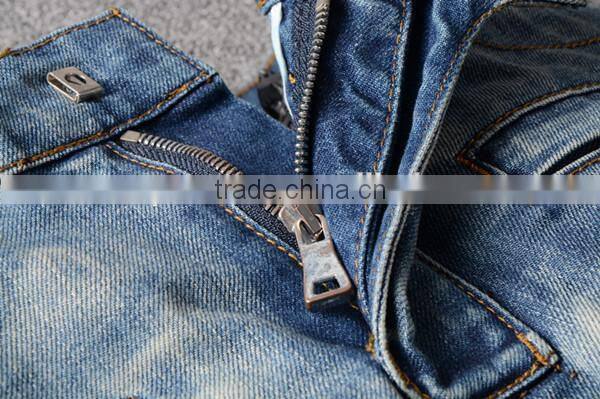 Europe wash faded jeans high street style men's short pants