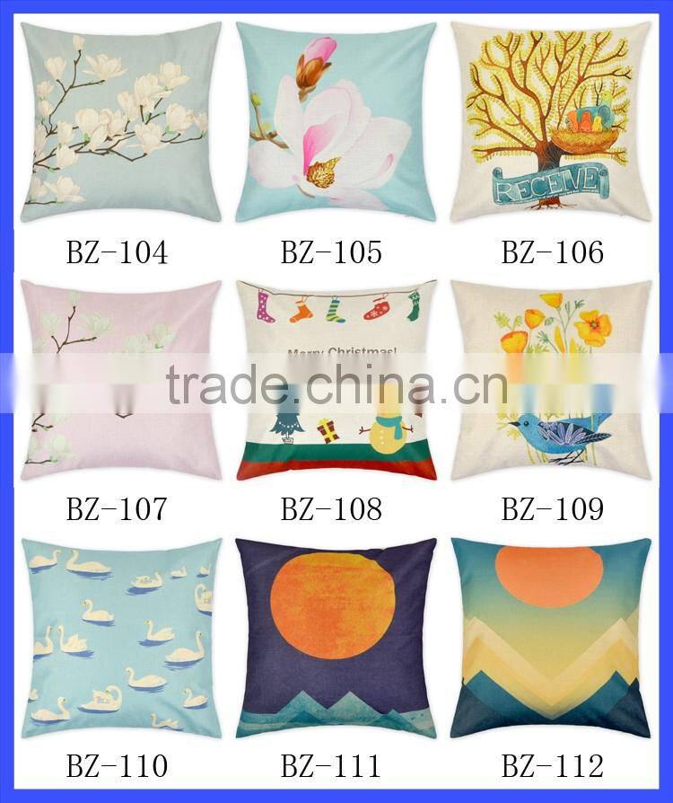 wholesale christmas decorations cute digital print cartoon throw pillow case