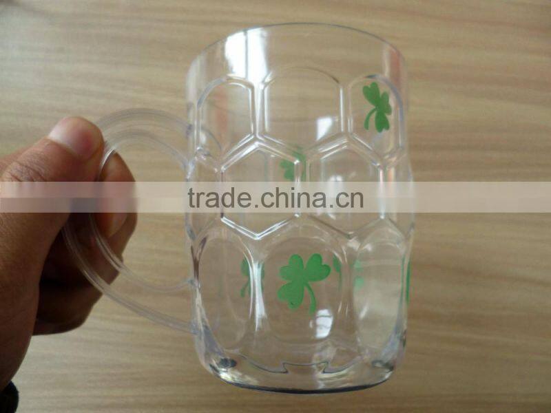 promotional advertising transparent plastic beer cup
