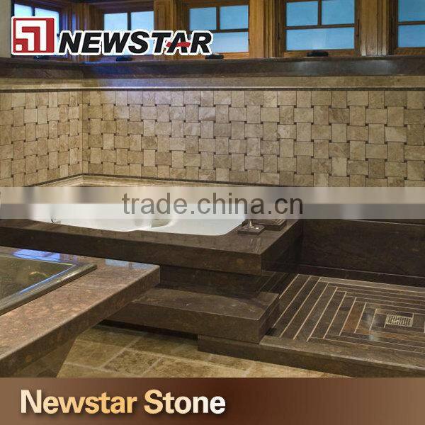 Polished natural granite shower wall panels
