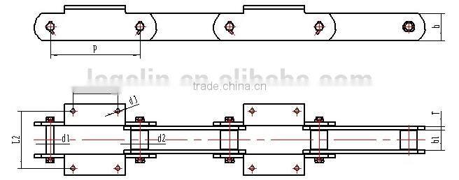 DS Large Size inclined cement industrial bucket elevator conveyor chain