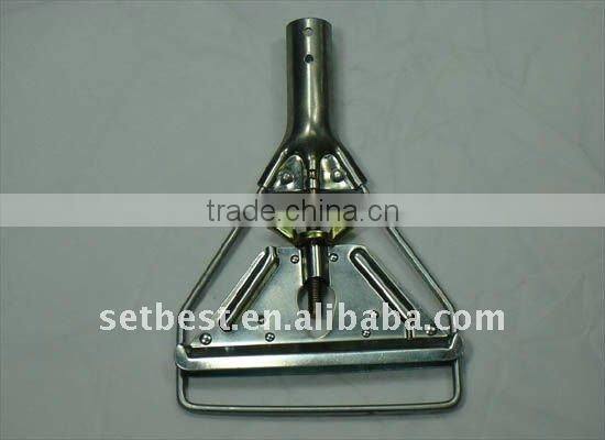 Metal wet mop holder mop gripper without gate