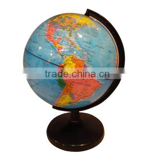 Quality school all plastic rotating 20cm world globe