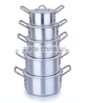 Hot sale cookware set satin aluminum pot