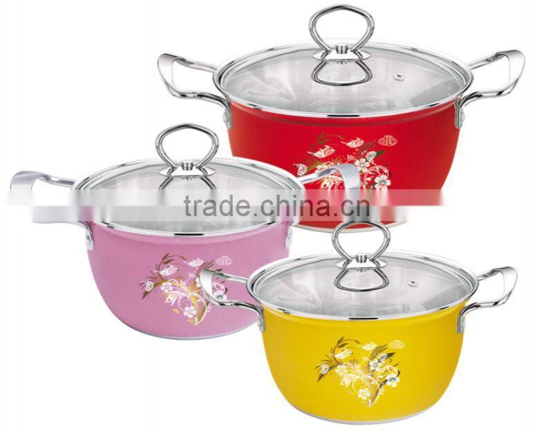 22cm stainless steel colorful deep multi soup pot for sale