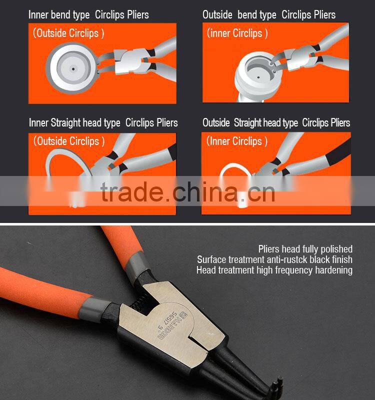 External Bent Jaw Professional 7" Circlip Pliers