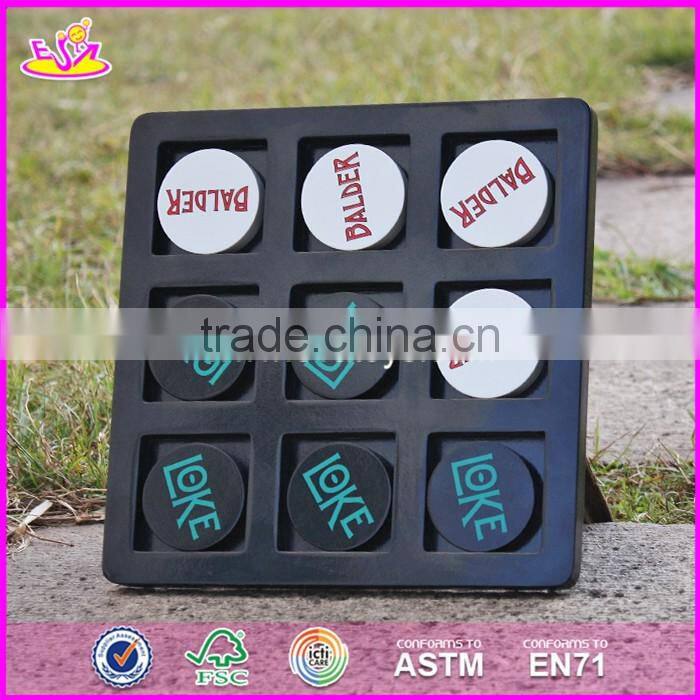 2017 New design children educational wooden noughts and crosses game W01B036