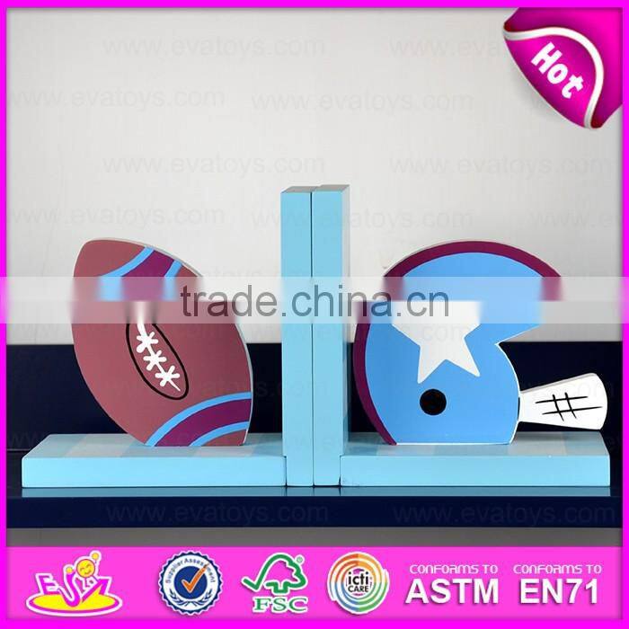 2017 brand new children rainbow wooden decorative bookends for sale W08D065