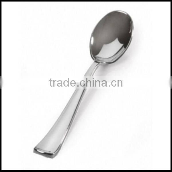 Silver Reflection Disposable Spoons Cutlery Flatware Plastic WEDDING SPECIAL spoons,custom plastic spoons manfuacturer