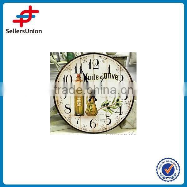 wooden clock MDF materiel
