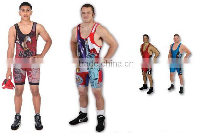Hongen apparel Top selling products in alibaba mens dry fit wrestling singlet printing customised
