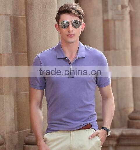 2016 new design turndown collar anti-UV quick dry shirt plain color man polo t-shirt