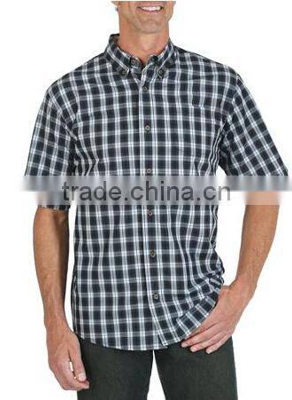 Men's Short Sleeve Woven 100%cotton Shirt